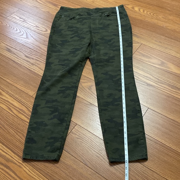 Bell by Kim Gravel tripe luxe twill jeans Camo pull on high rise military 16T - Picture 14 of 16